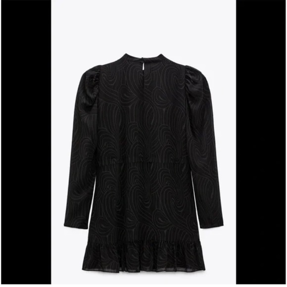 NWOT Zara Blue Printed Mini Dress - Picture 5 of 7